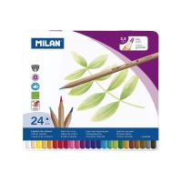 Boite métal de 24 crayons couleur grande mine