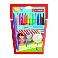 Pochette de 12 stabilo power moyenne