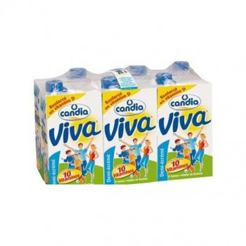 5 packs de 6 briques de lait Candia 1/2 écrémé Brique - 1L