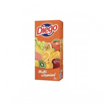 4 packs de 4 briques de jus Diego Multivitaminé (16 x 2L)