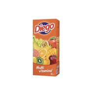 4 packs de 4 briques de jus Diego Multivitaminé (16 x 2L)