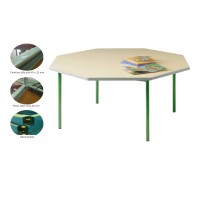 Table hexagonale D90/120 cm - T3