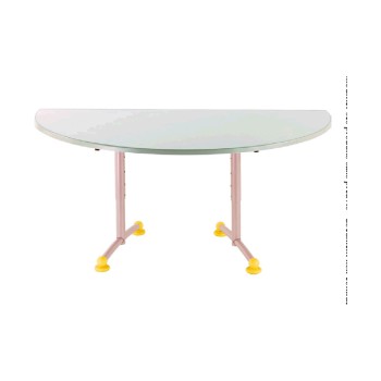 Table demi-ronde D120cm réglable de T1 à T4