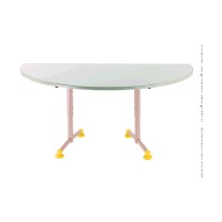 Table demi-ronde D120cm réglable de T1 à T4
