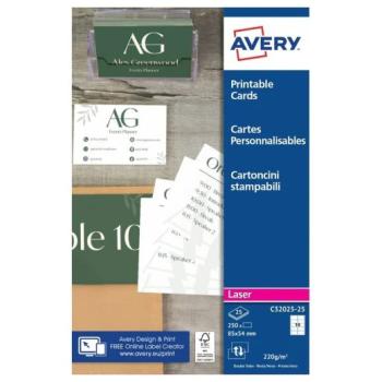 200 cartes de visites brillantes -  85x54 - 250g