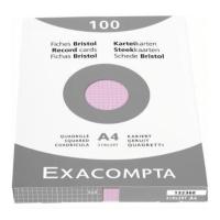 Paquet de 100 bristol A4 petits carreaux - couleur