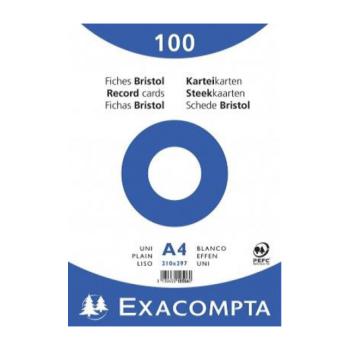 Paquet de 100 bristol A4 uni - blanc