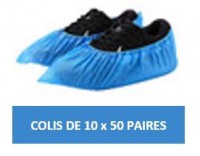 Surchaussures impermeables bleues (paquet de 50 paires)