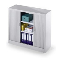 Armoire basse à rideaux
