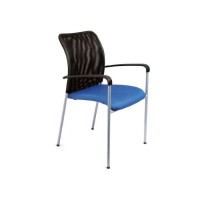 Chaise visiteur 4 pieds Soft - avec accoudoirs