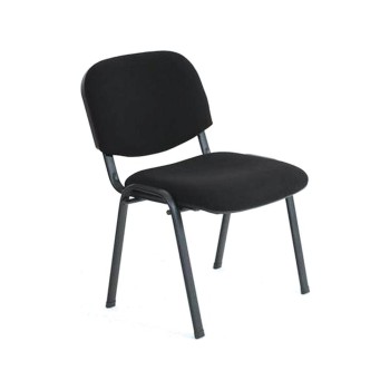 Chaise visiteur polyvalente empilable - noir