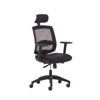 Siège de bureau Malice - Noir -  tétière et accoudoirs réglables