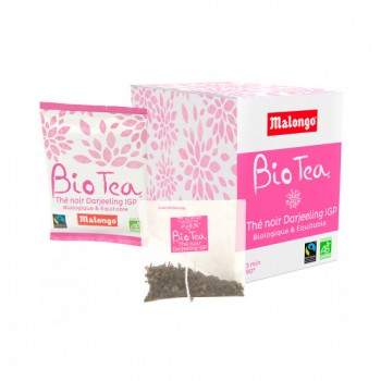 Thé noir Darjeeling IGP Bio - Malongo - 8 boites de 25 sachets