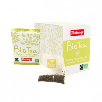 Thé vert Gunpowder Bio - Malongo - 8 boites de 25 sachets