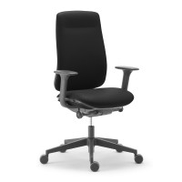 Fauteuil haut dossier Eman cuir - sans têtière