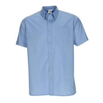 Chemise homme 100% coton, manches courtes, coloris blanc, fermeture à boutons
Toutes tailles
