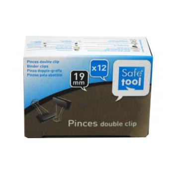 Lot de 12 pince double clips 19mm x 07mm