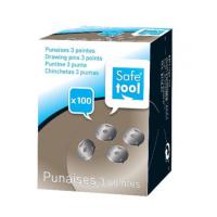 Boite de 100 punaises 3 pointes