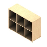 Meuble range sacs 6 casiers sans porte