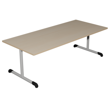 Table BANDANA DL plateau ép.24 mm stratifié chant alaisé piètement époxy - 160x80 cm - T3