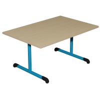 Table BANDANA DL plateau ép.24 mm stratifié chant alaisé piètement époxy - 120x80 cm - T3