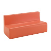 Banquette 3 places tissu enduit Comète - L105xP47xH48 cm - HA 24cm