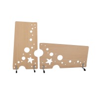 Claustra MDF stratifié ép.21 mm chant vernis piètement époxy 134x40x71 cm