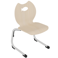 Chaise GIPSY II coque Poisson bois Blueprotech piètement aluminium époxy - T3