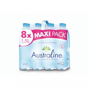 5 packs de 8 bouteilles d'eau Australine (40 x 1.5L)