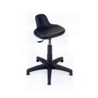 Tabouret avec dossier à roulettes