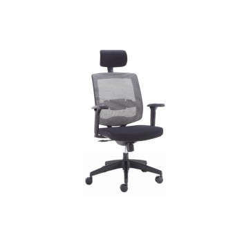 Fauteuil de bureau Star+ Accoudoirs et tétière réglables - Noir