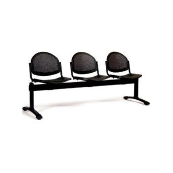 Poutre d'accueil 3 places - Noir