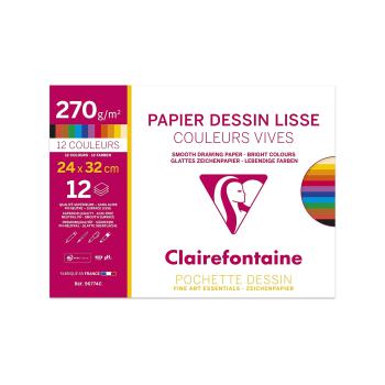 Pochette a dessin 24x32 - 270g - couluers vives