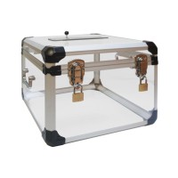 Urne de vote transparente avec compteur et cadenas