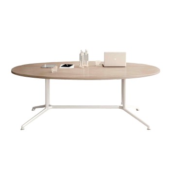 Table de réunion ovale 240 x 110 cm - 8/10 personnes