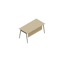 Bureau rectangulaire 160 x 80 cm avec voile de fond