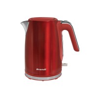 Bouilloire électrique sans fil 1.7L - 2200W - Brandt Rouge inox ou équivalent